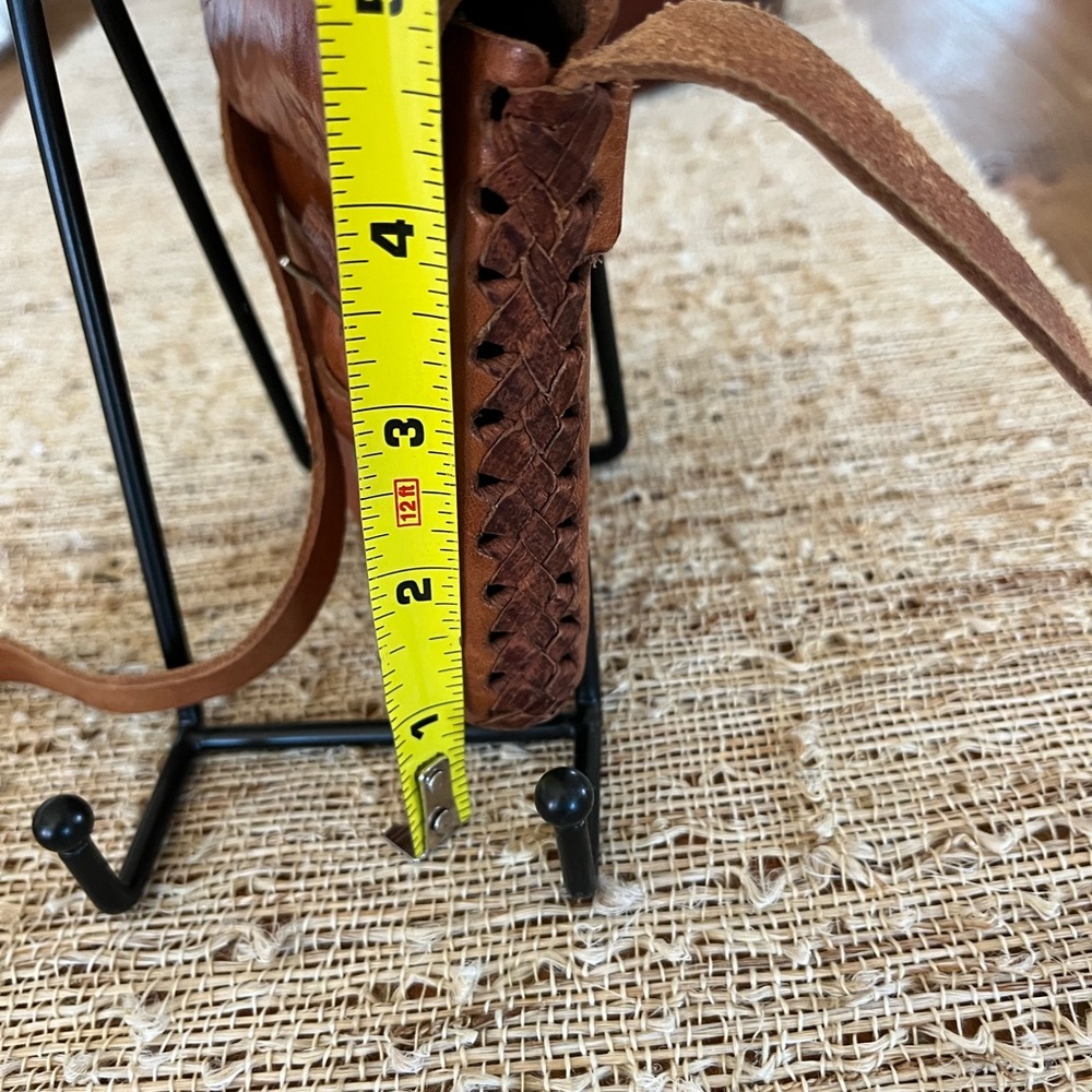 Artisan Handcrafted Brown Leather Small purse NEW with Stamp - Picture 8 of 12